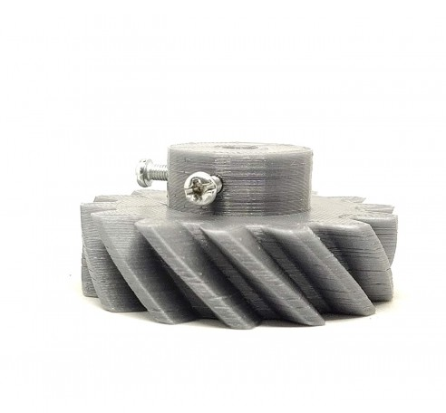 1pcs 3D Printed Left Helical Plastic Spur Gear 14 Teeth 54mm dia 15mm Width 6mm hole 45degree Helix for DIY Projects