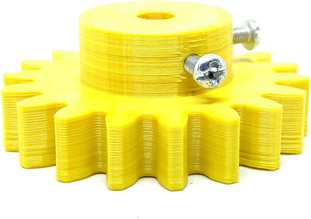 2pcs 3D Printed Plastic Spur Gear 18 Teeth 50mm dia 10mm Width 6mm hole for DIY Projects