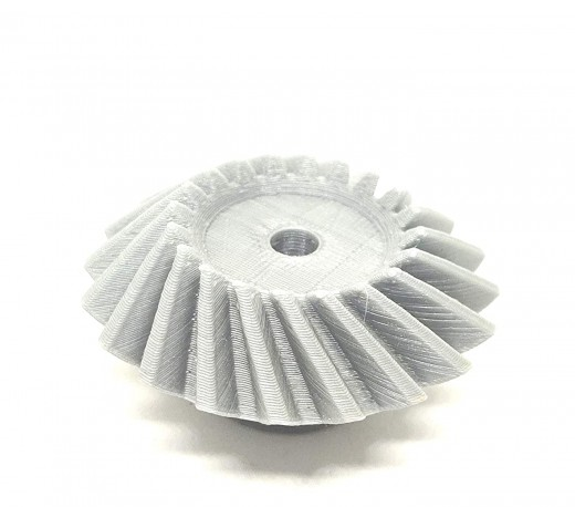 1pcs 3D Printed Right Helical Plastic Bevel Gear 20 Teeth 53mm dia 15mm Width 6mm hole, 2.5 Module for DIY Projects