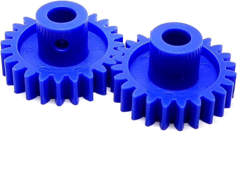 2pcs Plastic Spur gear 24 Teeth 27mm dia, 6.5mm Width 6mm hole for DIY Projects