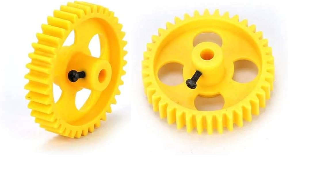 2pcs Plastic Spur gear 38 Teeth 60mm dia, 12mm Width, 6mm hole for DIY Projects