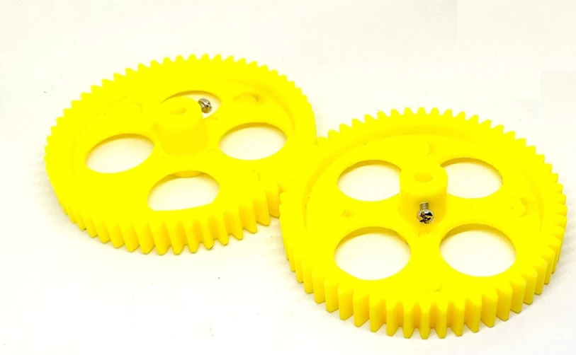 2pcs Plastic Spur gear 56 Teeth 85mm dia, 12mm Width, 6mm hole for DIY Projects