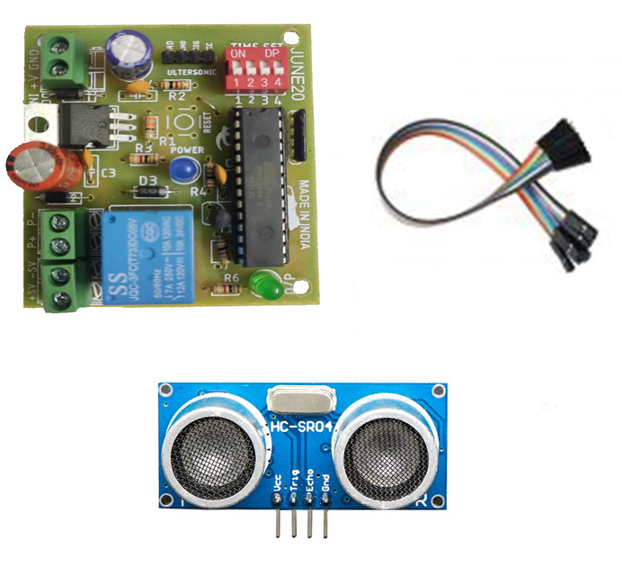 Motherboard with Ultrasonic Sensor On Board Timer and Ranger Adjuster Version 4
