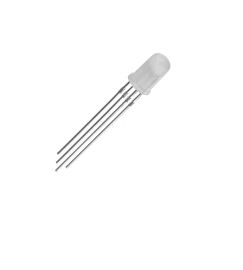 5mm Round RGB LED 4Pin Through Hole White Diffused LED Common Anode