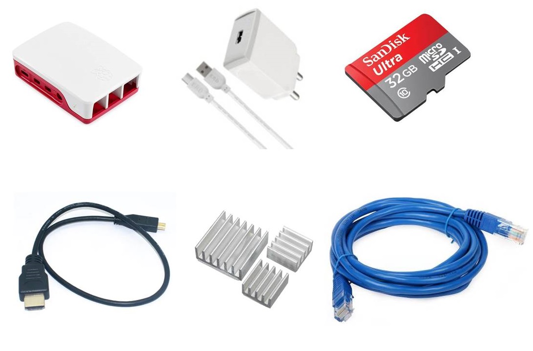 Raspberry Pi 4 Accessories Kit (32GB Memory Card, LAN, Mini HMDI , ERD Adapter, RPI 4 case)