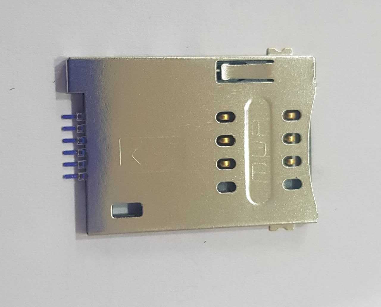 6 Pin Micro Sim Card Holder Metal push push 