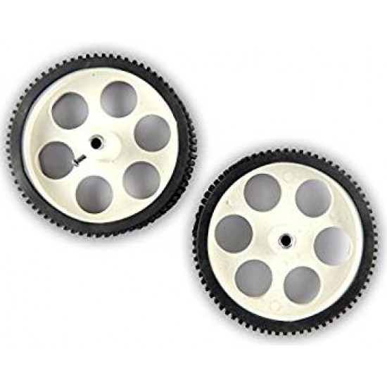 10 X 2 CM Metal Gear Robot Wheel (2 Pieces)